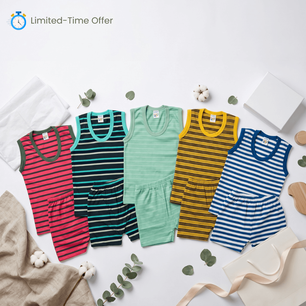 Kids Color Stripe Set – Pack of 5