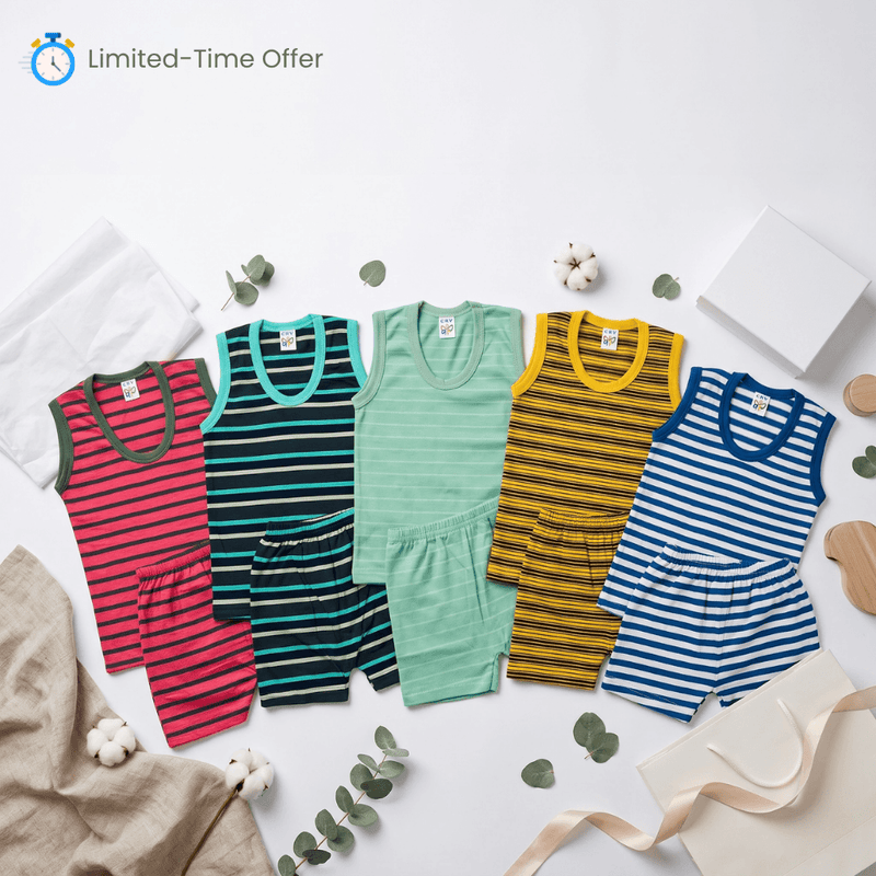 Kids Color Stripe Set – Pack of 5