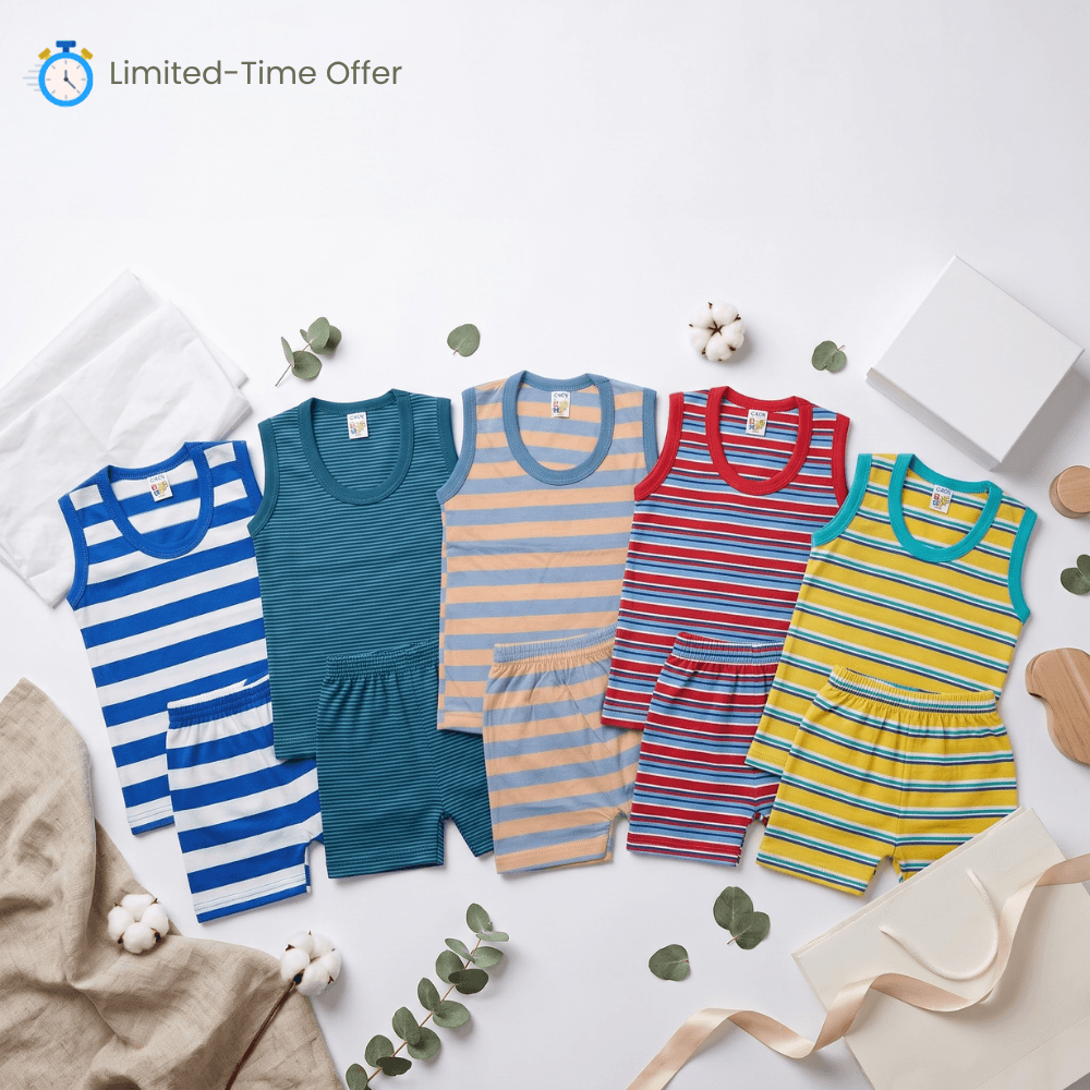 Kids Color Stripe Set – Pack of 5