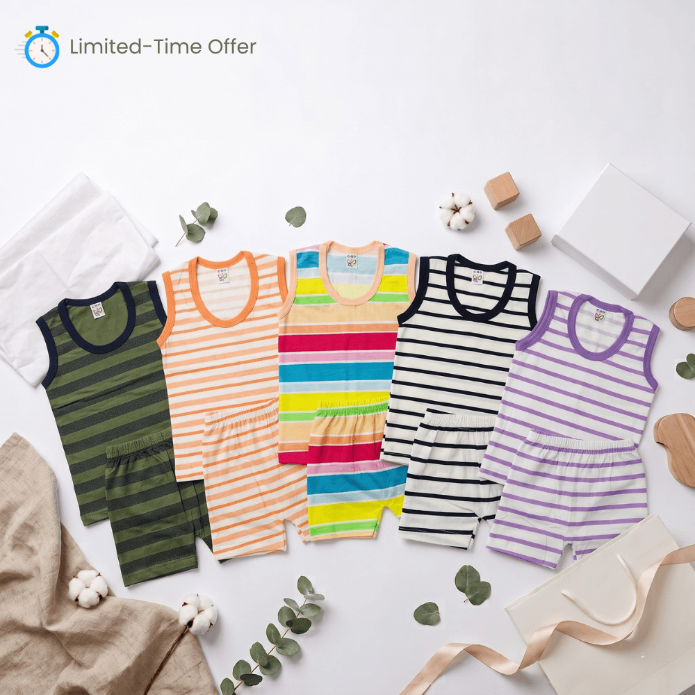 Kids Color Stripe Set – Pack of 5