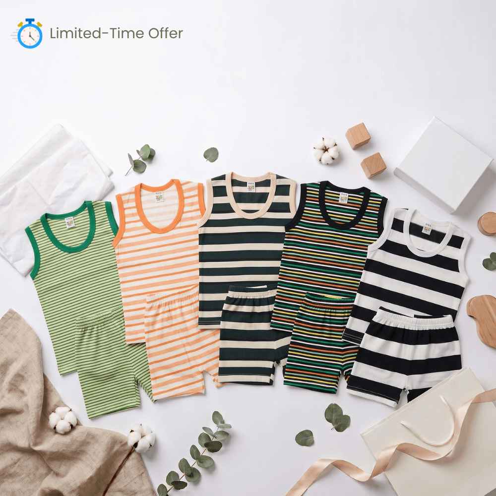 Kids Color Stripe Set – Pack of 5