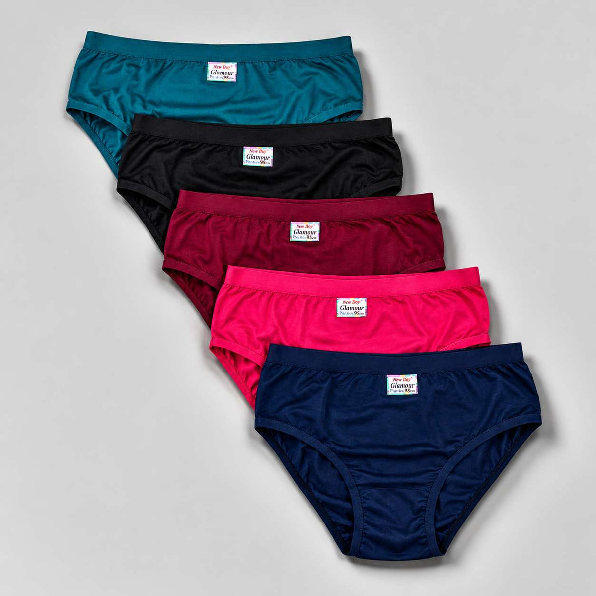 New Day Ladies Glamour Panties – Cotton Women's Innerwear Combo Pack of 5