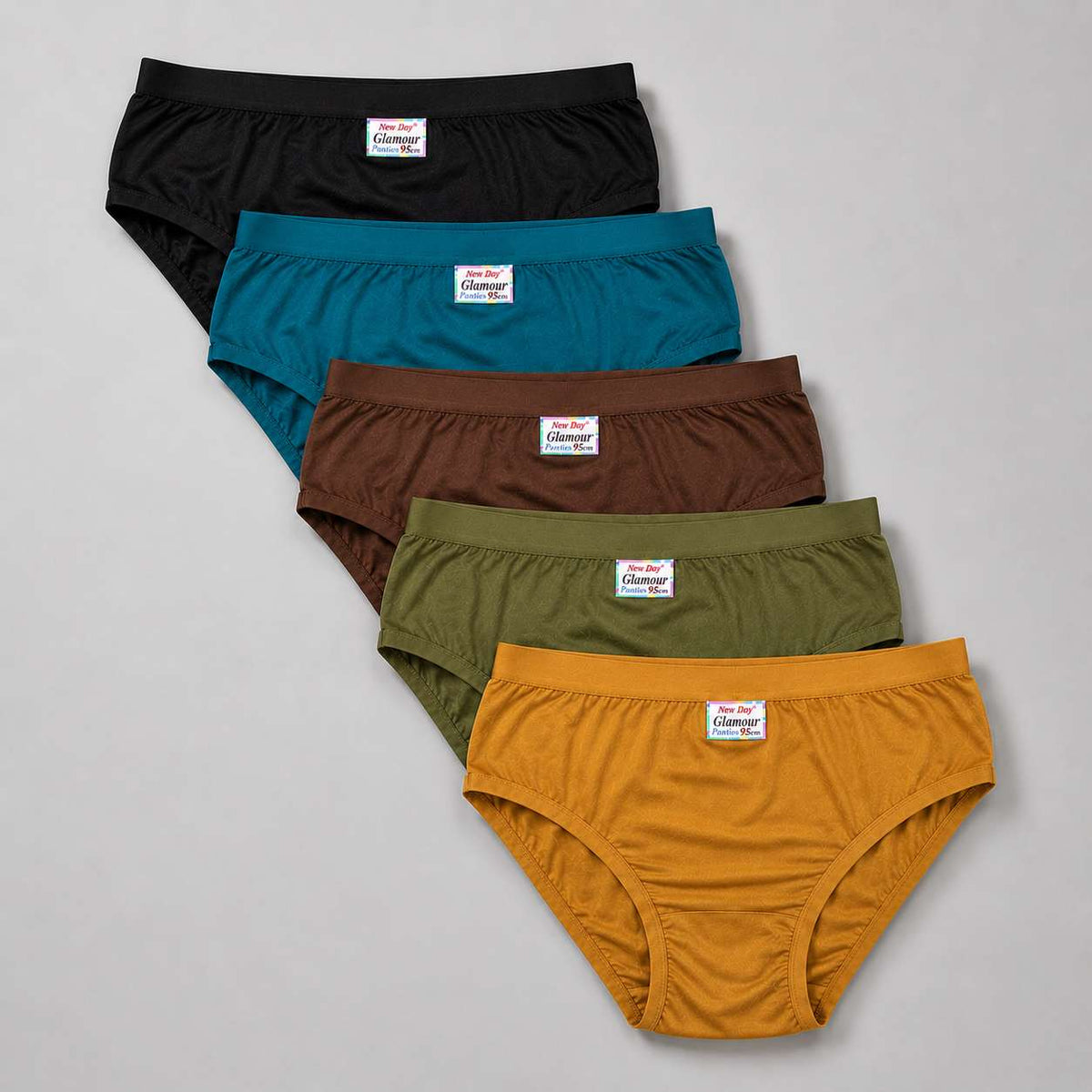 New Day Ladies Glamour Panties – Cotton Women's Innerwear Combo Pack of 5