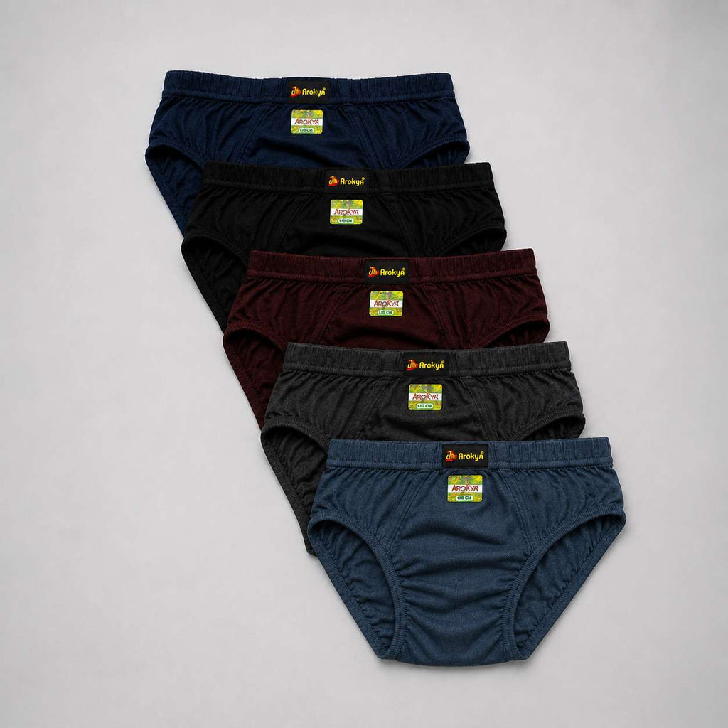 Arokya Men's Brief – Cotton Men's Innerwear Combo Pack of 5