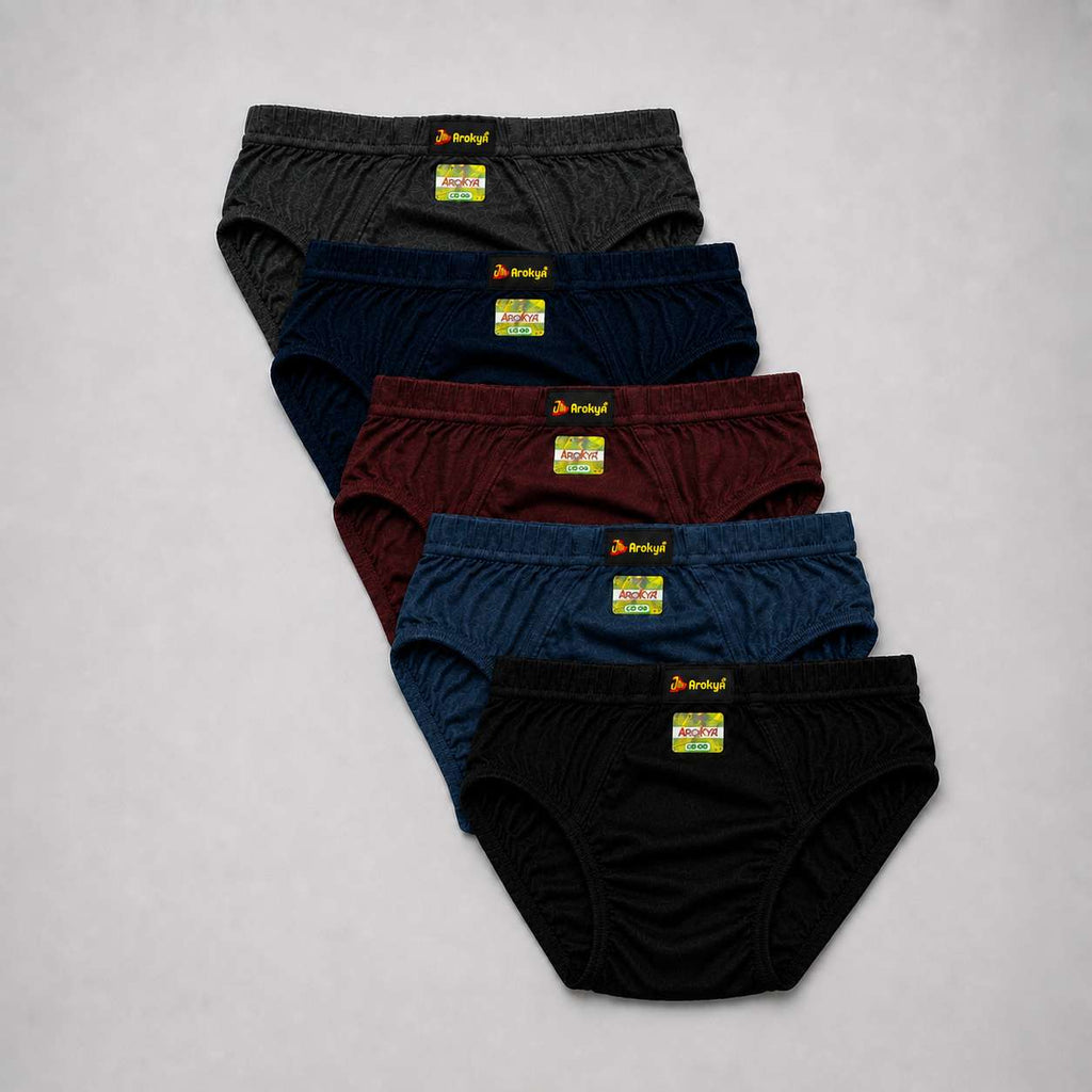 Arokya Men's Brief – Cotton Men's Innerwear Combo Pack of 5