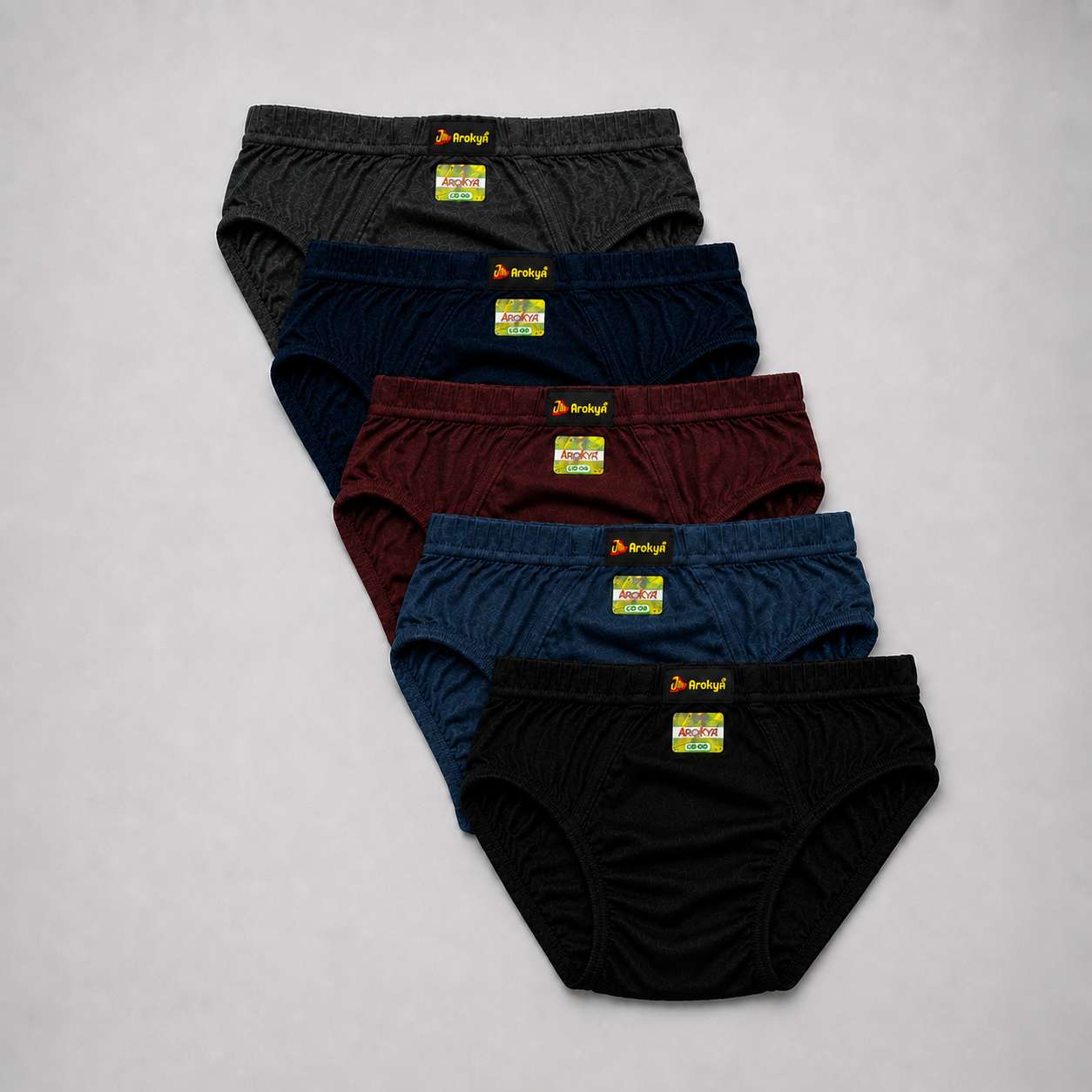 Arokya Men's Brief – Cotton Men's Innerwear Combo Pack of 5