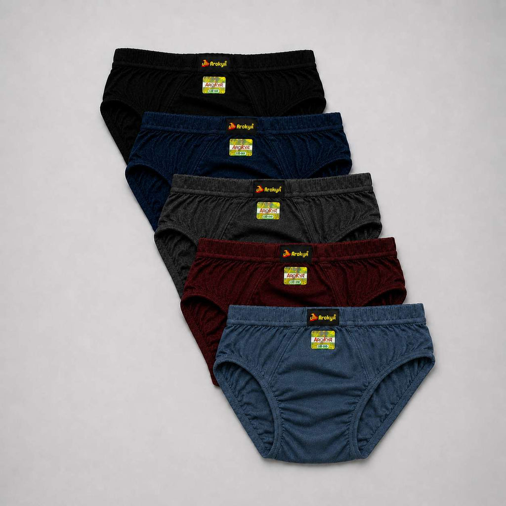 Arokya Men's Brief – Cotton Men's Innerwear Combo Pack of 5