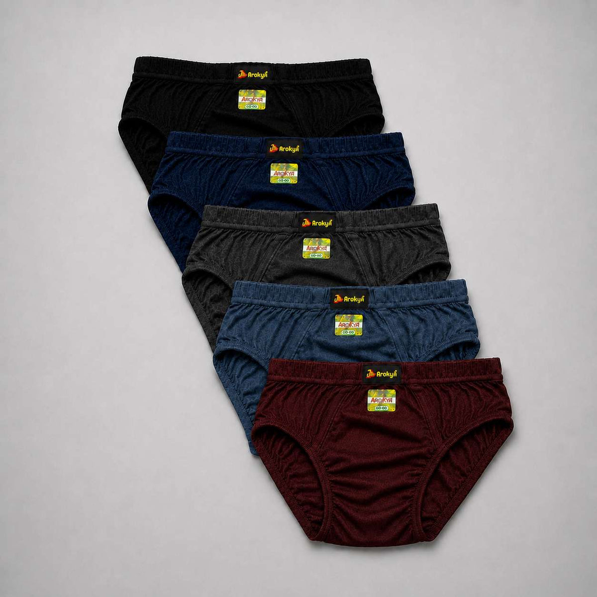 Arokya Men's Brief – Cotton Men's Innerwear Combo Pack of 5