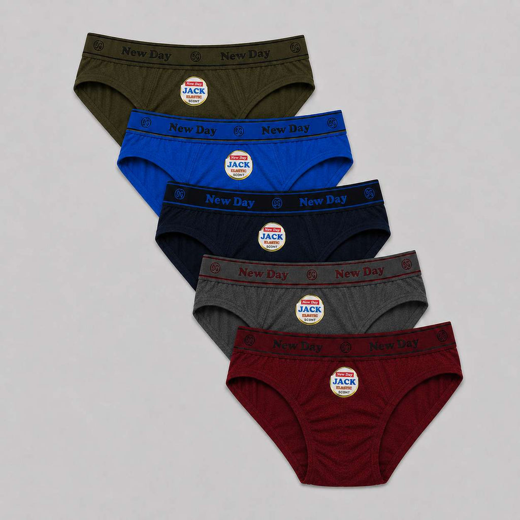 Jacktop Boys Kids - Cotton Innerwear Combo Pack of 5