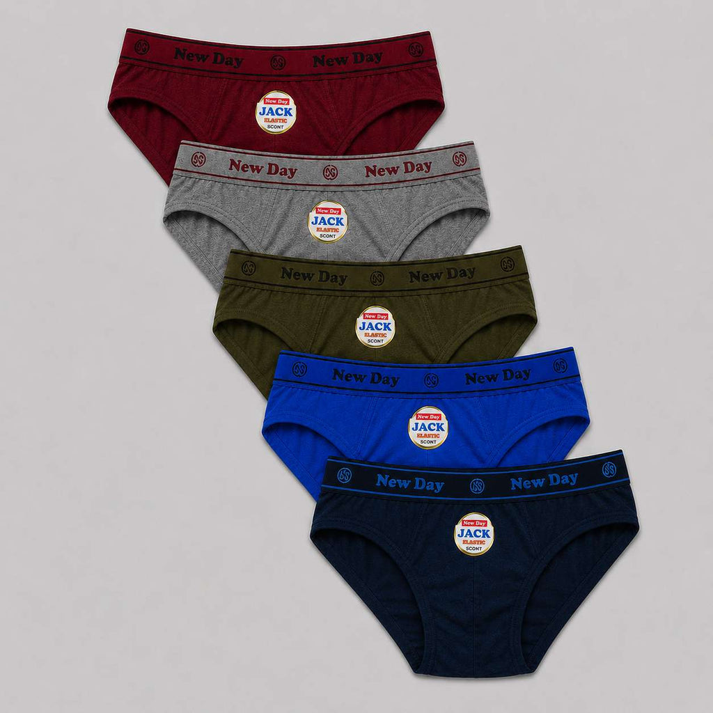 Jacktop Boys Kids - Cotton Innerwear Combo Pack of 5