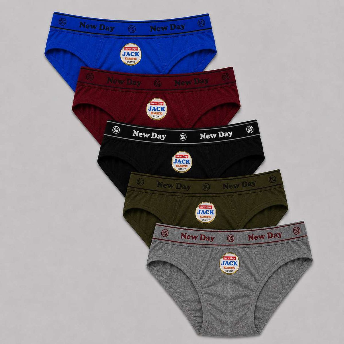 Jacktop Boys Kids - Cotton Innerwear Combo Pack of 5