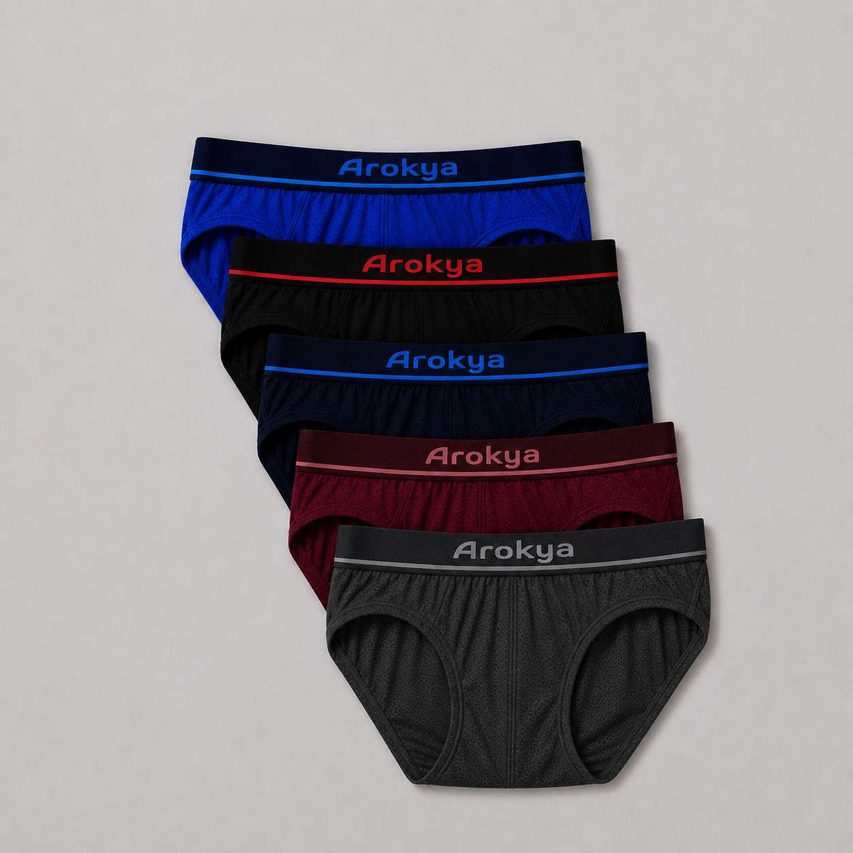 Arokya Men's Brief – Cotton Men's Innerwear Combo Pack of 5