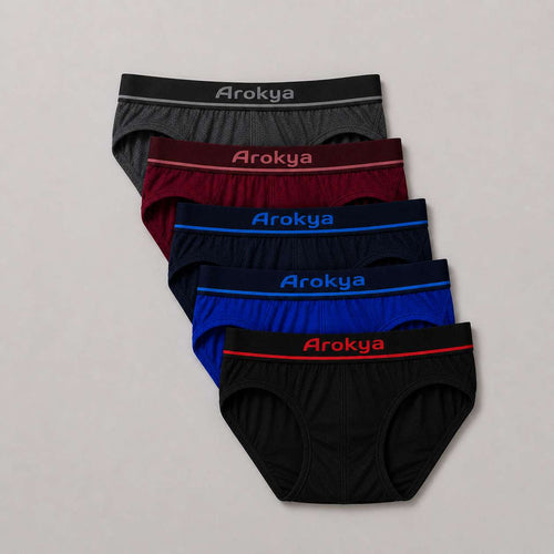 Arokya Men's Brief – Cotton Men's Innerwear Combo Pack of 5