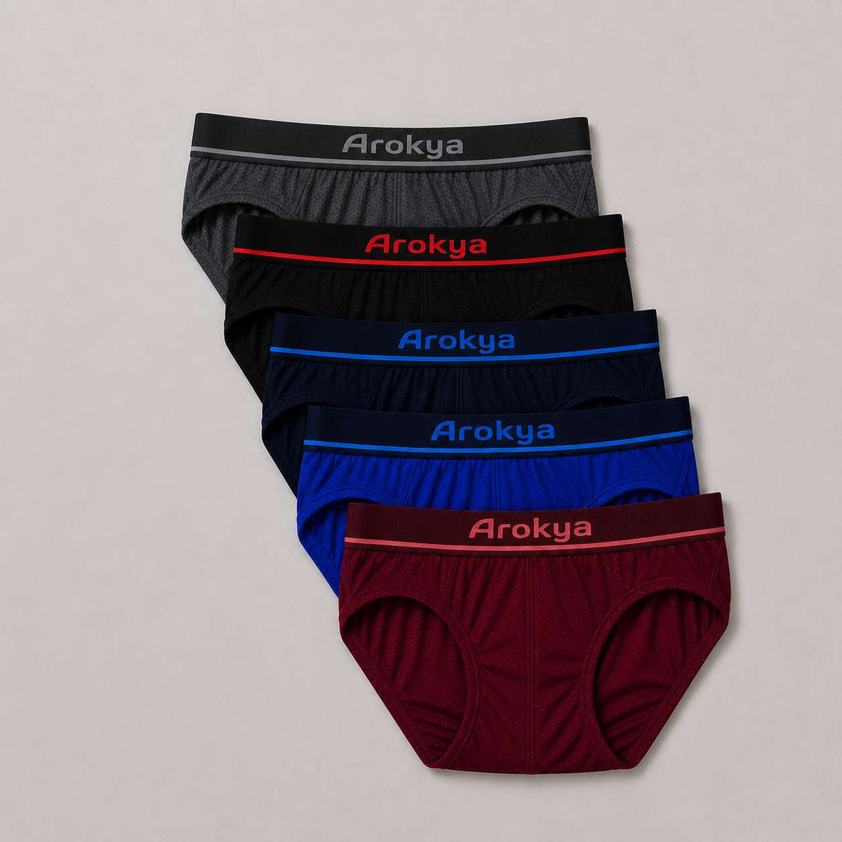 Arokya Men's Brief – Cotton Men's Innerwear Combo Pack of 5