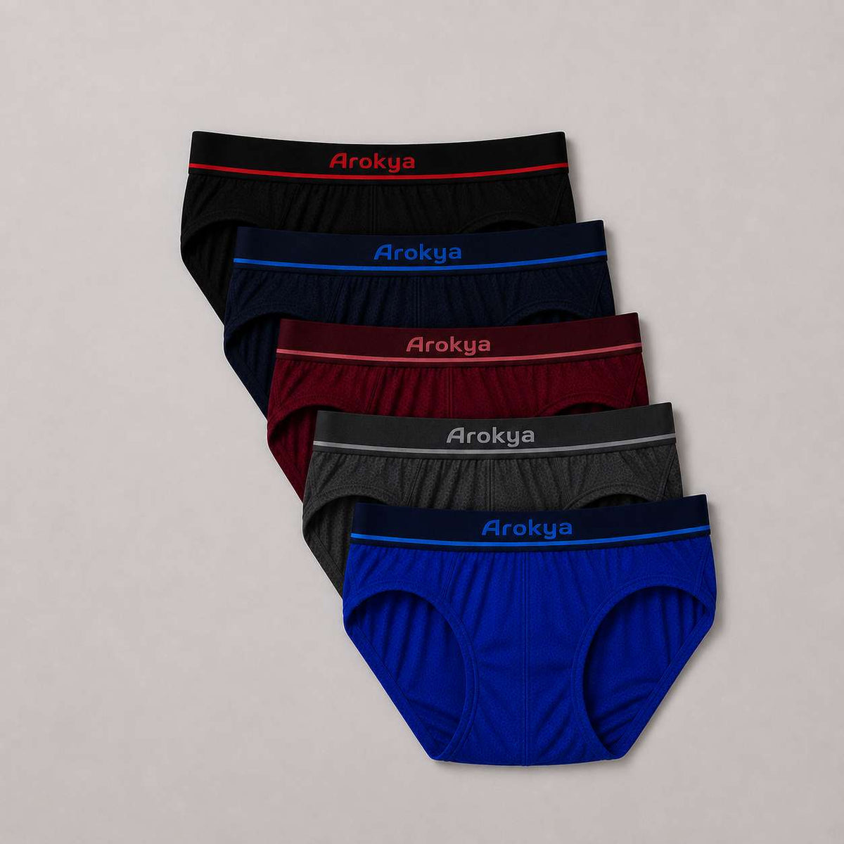 Arokya Men's Brief – Cotton Men's Innerwear Combo Pack of 5