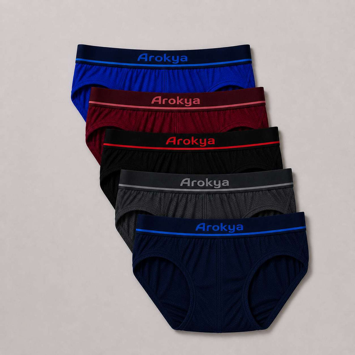 Arokya Men's Brief – Cotton Men's Innerwear Combo Pack of 5
