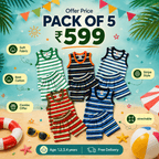 Kids Color Stripe Set – Pack of 5